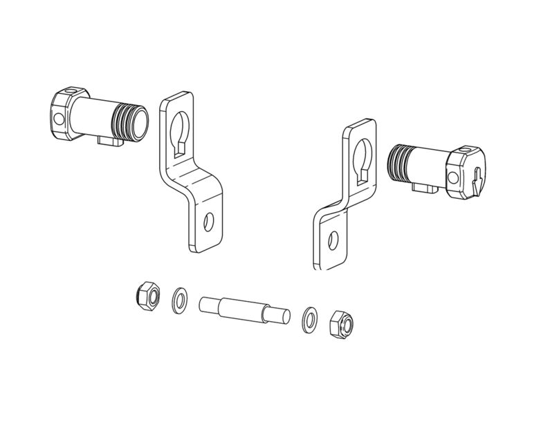 THREADED PIN D22MM + SHORT LINK PLATES P61 C420-C430-R420-R430 | Profurl